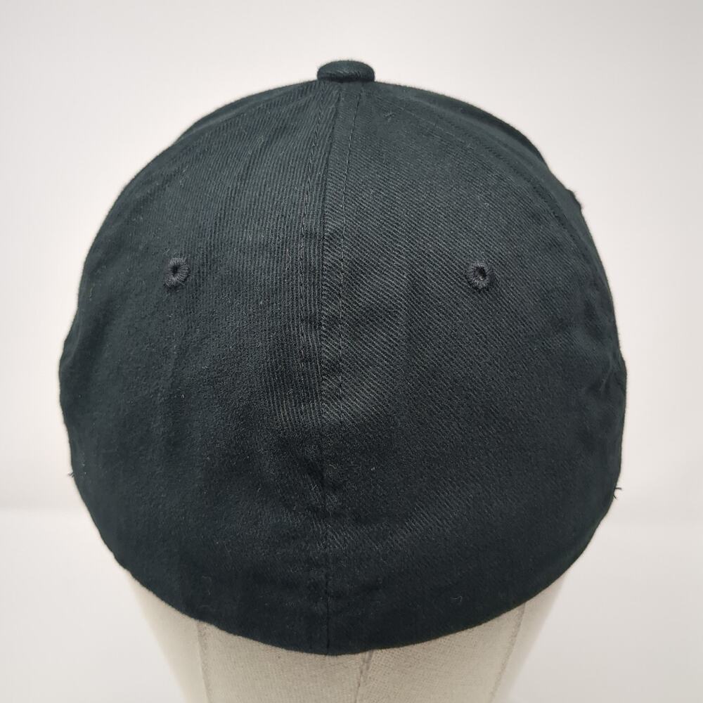 Road Work Ahead Fitted Baseball Hat Solid Black X… - image 6